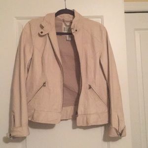 Cream LEATHER BB Dakota Jacket